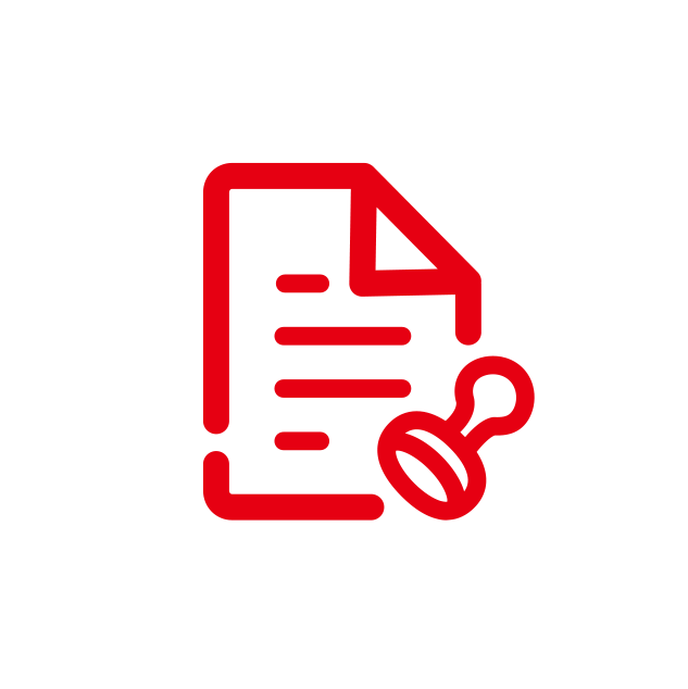 商標(biāo)流程商標(biāo)實(shí)審紅色文件公章小圖標(biāo)